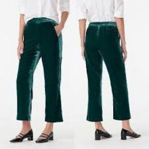 J. Crew Peyton Green Velvet Pants